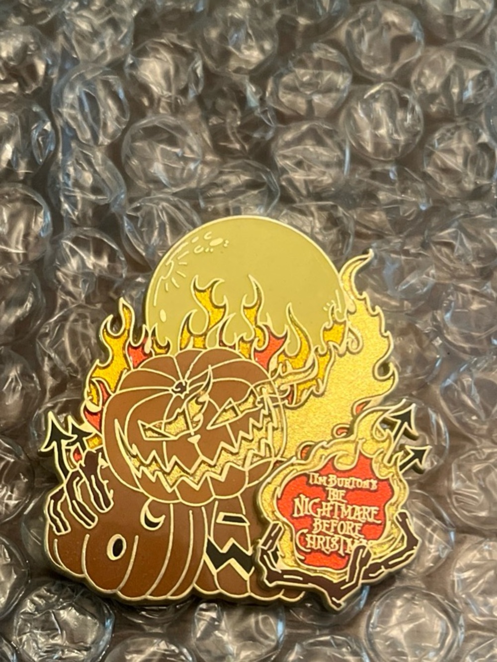 2007 Disney Official Pin Trading The Pumpkin King Flames & Moon The Nightmare